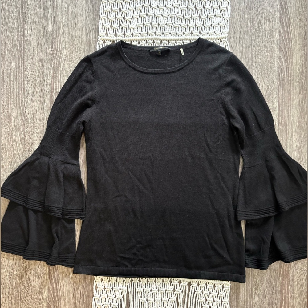 Kobi Halperin extra fine merino wool bell sleeve top